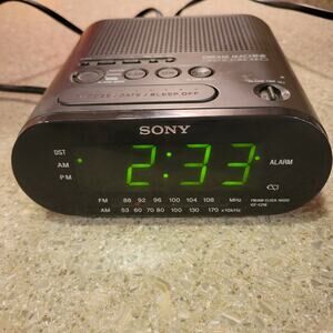 Sony ICF-C218 Dream Machine AM/FM LED Alarm Clock Radio Snooze Battery Tested